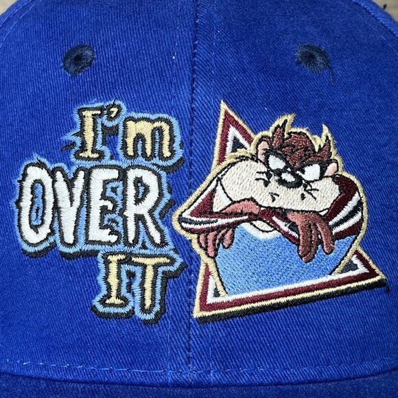 TAZ I'm Over It Blue Baseball Hat Cap Tasmanian Devil 1998 Looney Tunes - Picture 3 of 12
